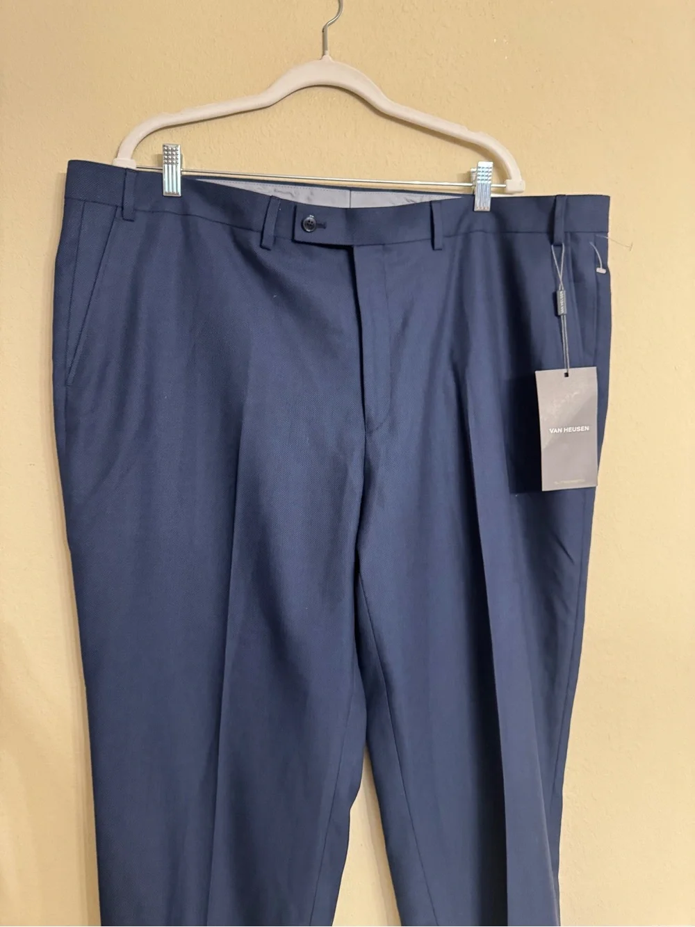 Van Heusen Pants Mens 44x32 Dress Suit Separates Manvell Polyester Blend NEW